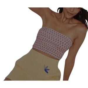 Old Navy Smocked Bandeau Longline Bikini Swim Top Size Small Bottoms Size Large